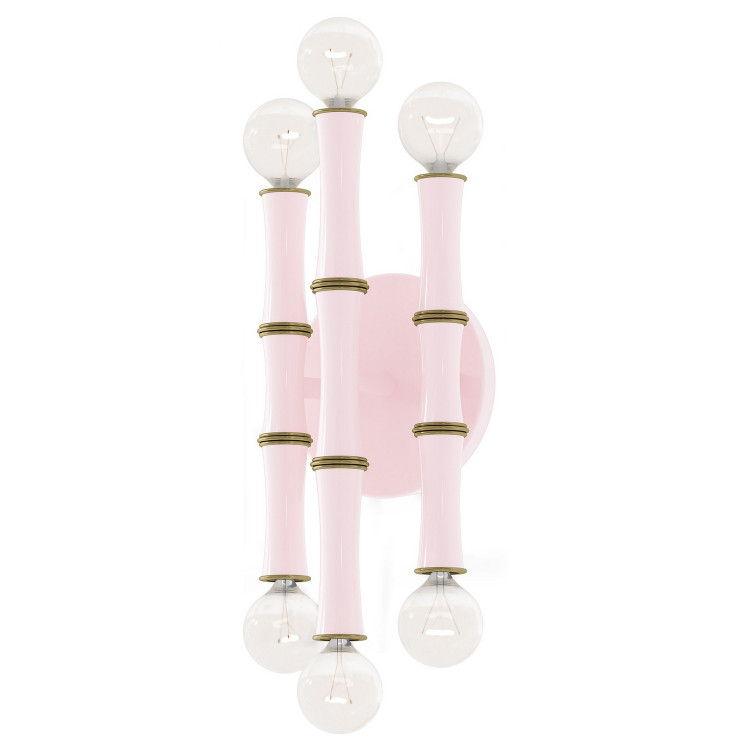 Robert Abbey - RW75 - Six Light Wall Sconce - Kane - Rose Water w/Modern Brass