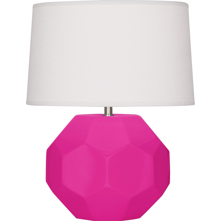 Robert Abbey - RZ02 - One Light Accent Lamp - Small Franklin - Razzle Rose Glazed Ceramic