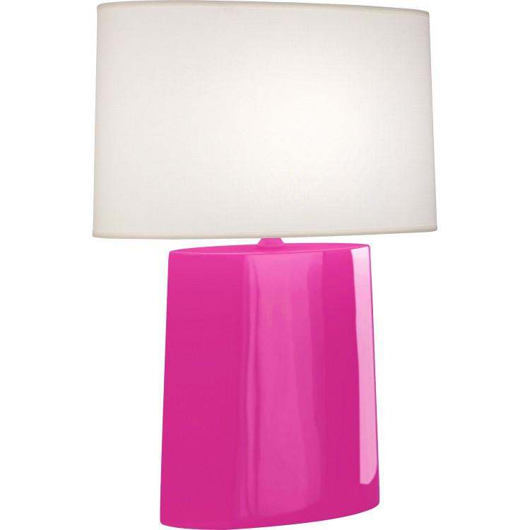 Robert Abbey - RZ03 - One Light Table Lamp - Victor - Razzle Rose Glazed Ceramic