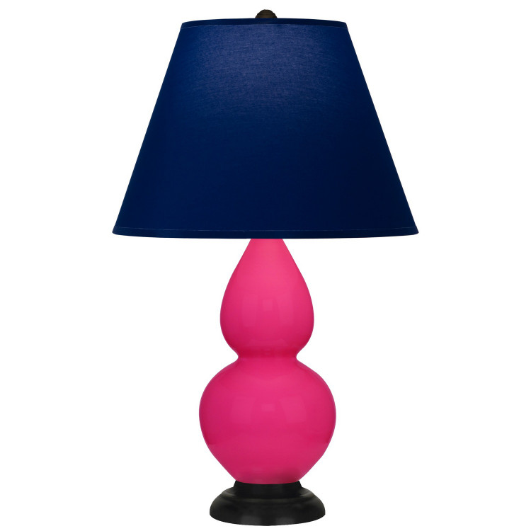 Robert Abbey - RZ11N - One Light Accent Lamp - Small Double Gourd - Razzle Rose Glazed Ceramic w/Deep Patina Bronze