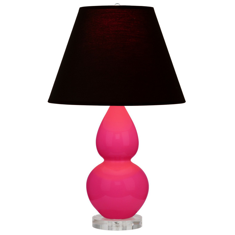 Robert Abbey - RZ13K - One Light Accent Lamp - Small Double Gourd - Razzle Rose Glazed Ceramic w/Lucite
