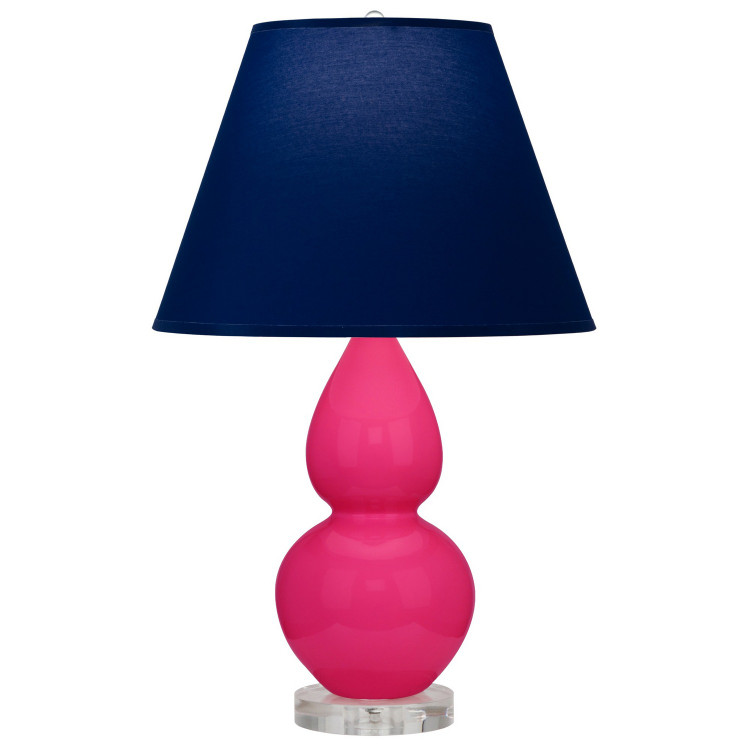 Robert Abbey - RZ13N - One Light Accent Lamp - Small Double Gourd - Razzle Rose Glazed Ceramic w/Lucite