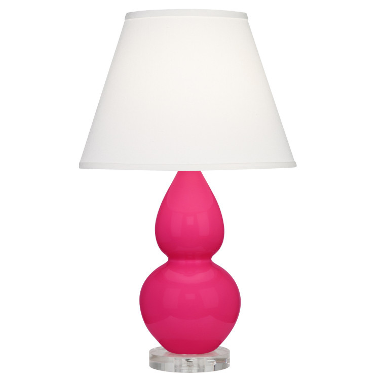 Robert Abbey - RZ13X - One Light Accent Lamp - Small Double Gourd - Razzle Rose Glazed Ceramic w/Lucite