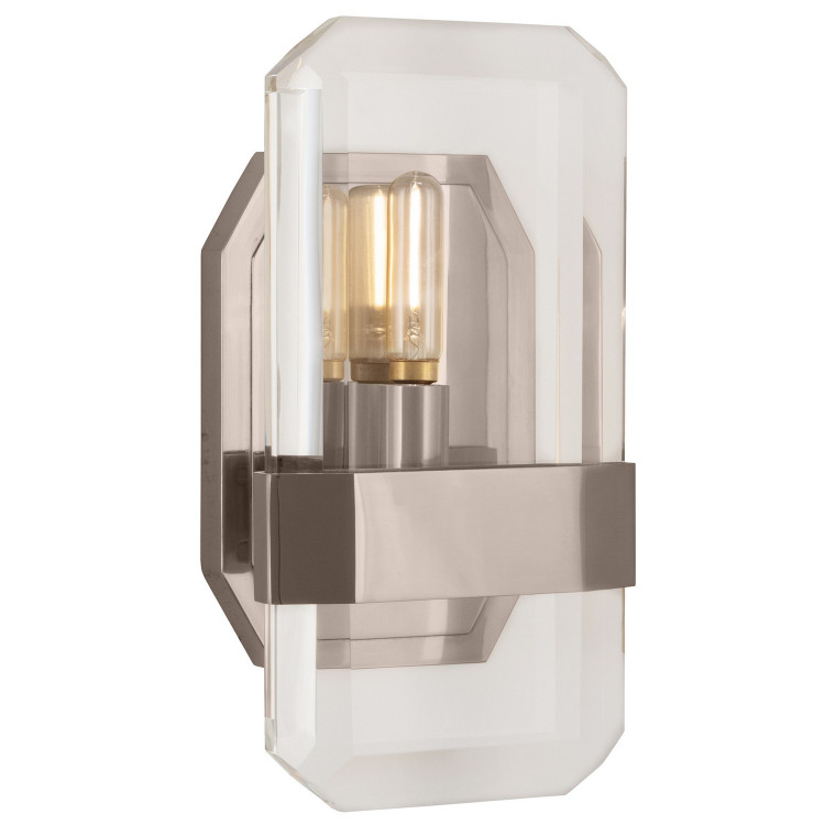 Robert Abbey - S1198 - One Light Wall Sconce - Jacqueline - Polished Nickel w/ Clear Crystal