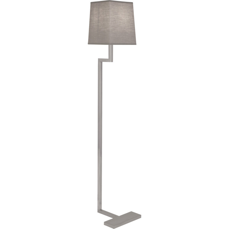 Robert Abbey - S149G - One Light Floor Lamp - Doughnut - Antique Silver
