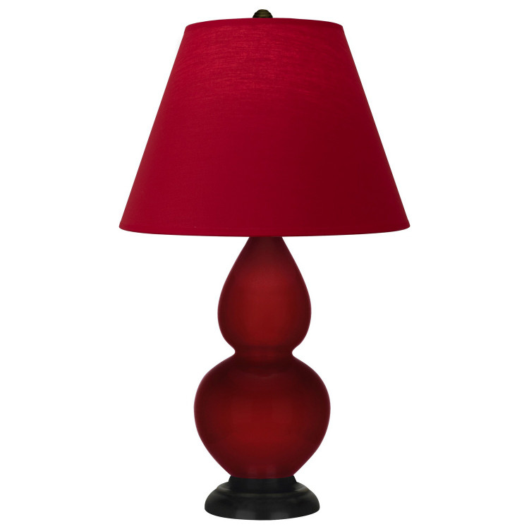 Robert Abbey - SA11R - One Light Accent Lamp - Small Double Gourd - Sangria Glazed Ceramic w/Deep Patina Bronze