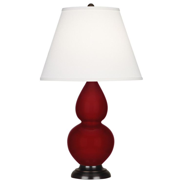 Robert Abbey - SA11X - One Light Accent Lamp - Small Double Gourd - Sangria Glazed Ceramic w/Deep Patina Bronze