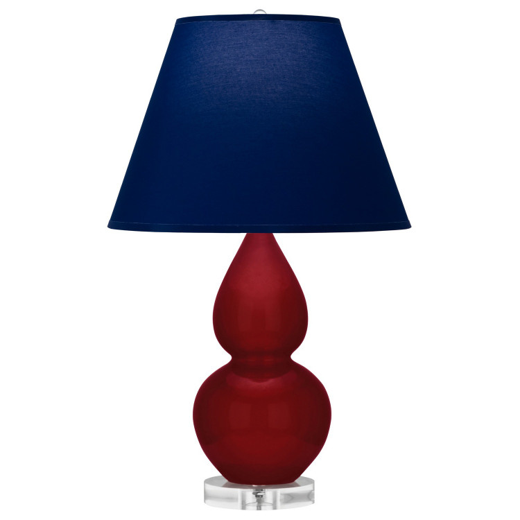 Robert Abbey - SA13N - One Light Accent Lamp - Small Double Gourd - Sangria Glazed Ceramic w/Lucite