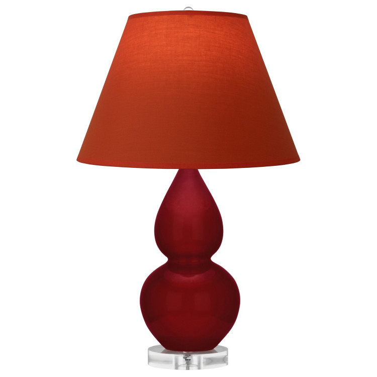 Robert Abbey - SA13T - One Light Accent Lamp - Small Double Gourd - Sangria Glazed Ceramic w/Lucite