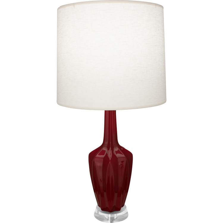 Robert Abbey - SA35 - One Light Accent Lamp - Small Emma - Sangria Glazed Ceramic w/Polished Nickel