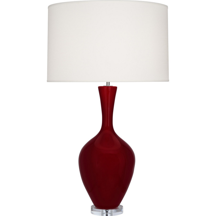 Robert Abbey - SA980 - One Light Table Lamp - Audrey - Sangria Glazed Ceramic