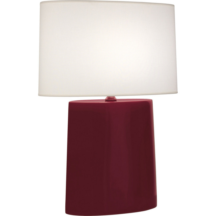 Robert Abbey - SM03 - One Light Table Lamp - Victor - Sugar Plum Glazed Ceramic