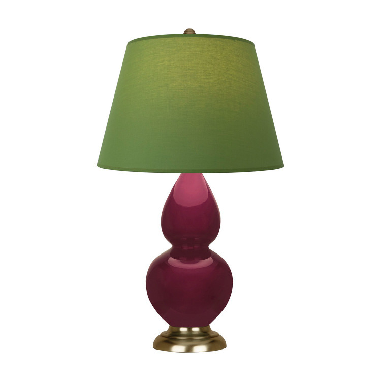 Robert Abbey - SM10G - One Light Accent Lamp - Small Double Gourd - Sugar Plum Glazed Ceramic w/Antique Natural Brass