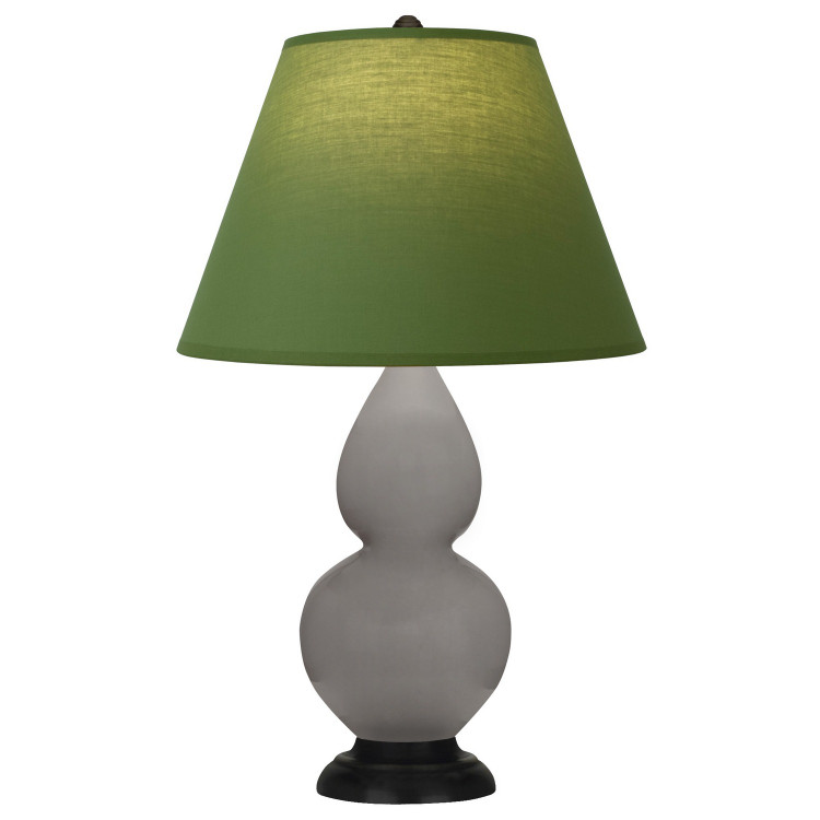 Robert Abbey - 1769G - One Light Accent Lamp - Small Double Gourd - Smokey Taupe Glazed Ceramic w/Deep Patina Bronze