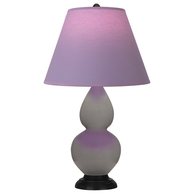 Robert Abbey - 1769L - One Light Accent Lamp - Small Double Gourd - Smokey Taupe Glazed Ceramic w/Deep Patina Bronze