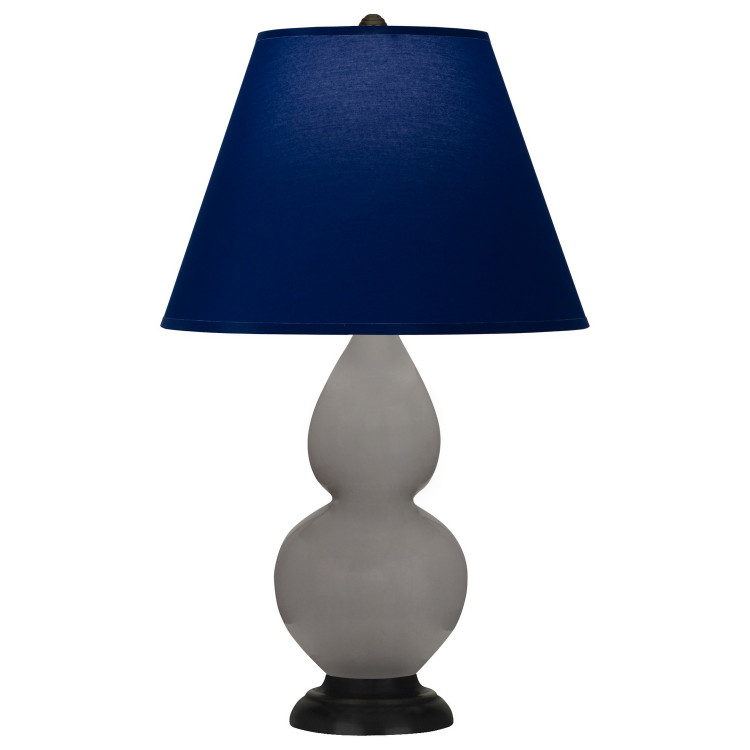 Robert Abbey - 1769N - One Light Accent Lamp - Small Double Gourd - Smokey Taupe Glazed Ceramic w/Deep Patina Bronze
