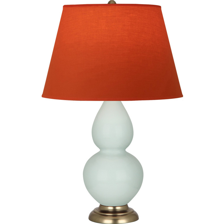 Robert Abbey - 1789T - One Light Table Lamp - Double Gourd - Celadon Glazed Ceramic w/Antique Natural Brass