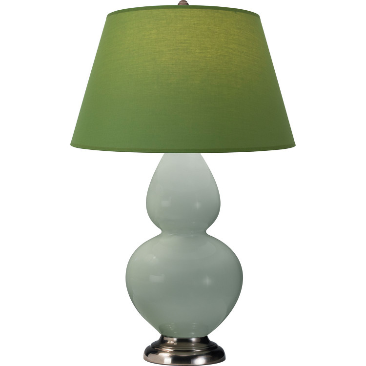 Robert Abbey - 1791G - One Light Table Lamp - Double Gourd - Celadon Glazed Ceramic w/Antique Silver