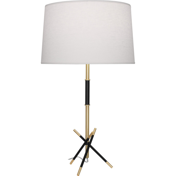Robert Abbey - 217 - One Light Table Lamp - Thatcher - Modern Brass w/Matte Black