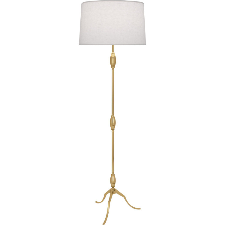 Robert Abbey - 466 - One Light Floor Lamp - Grace - MODERN BRASS