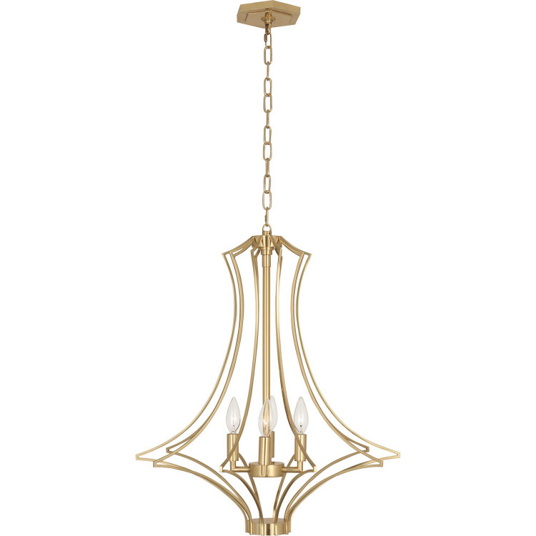 Robert Abbey - 467 - Four Light Chandelier - Grace - Modern Brass