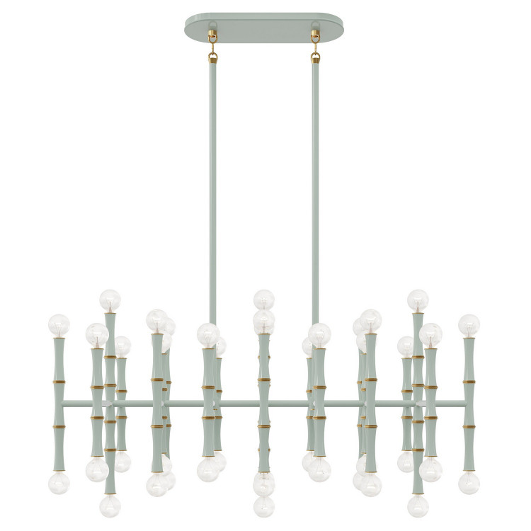 Robert Abbey - CL77 - 42 Light Chandelier - Kane - Celadon w/Modern Brass