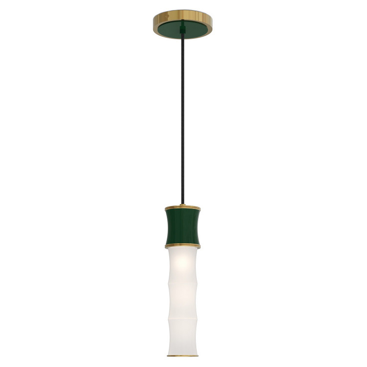 Robert Abbey - JU85 - One Light Pendant - Kane - Jungle w/Modern Brass