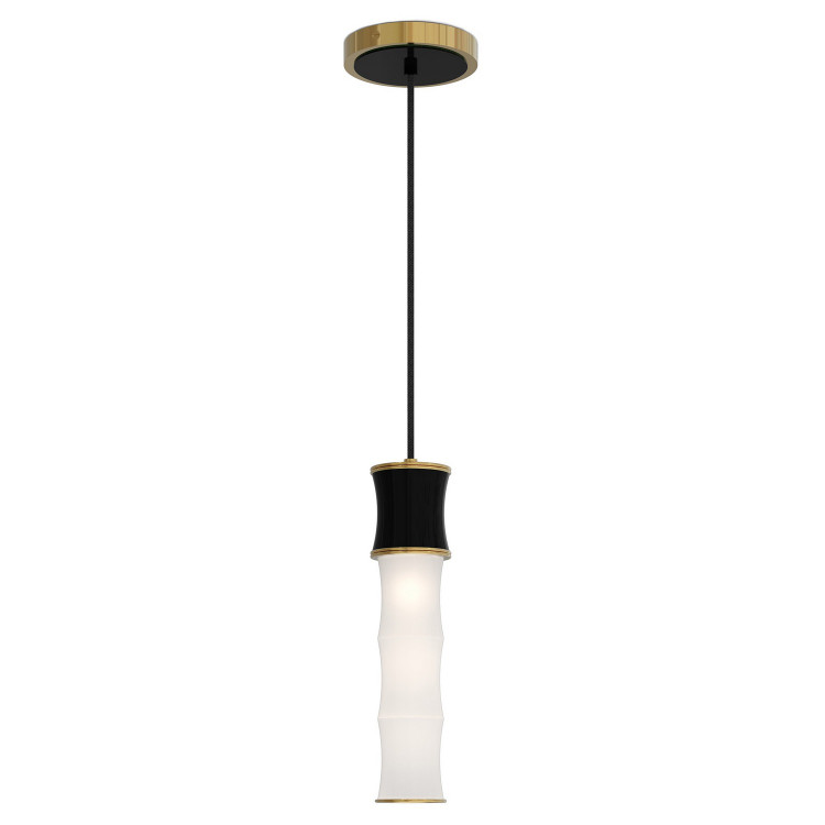 Robert Abbey - OS85 - One Light Pendant - Kane - Obsidian w/Modern Brass