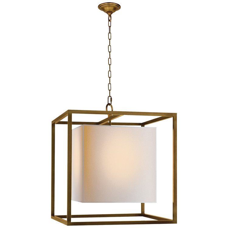 manufacturer_finish:Hand-Rubbed Antique Brass|manufacturer_glass:15.25 Natural Paper Cube