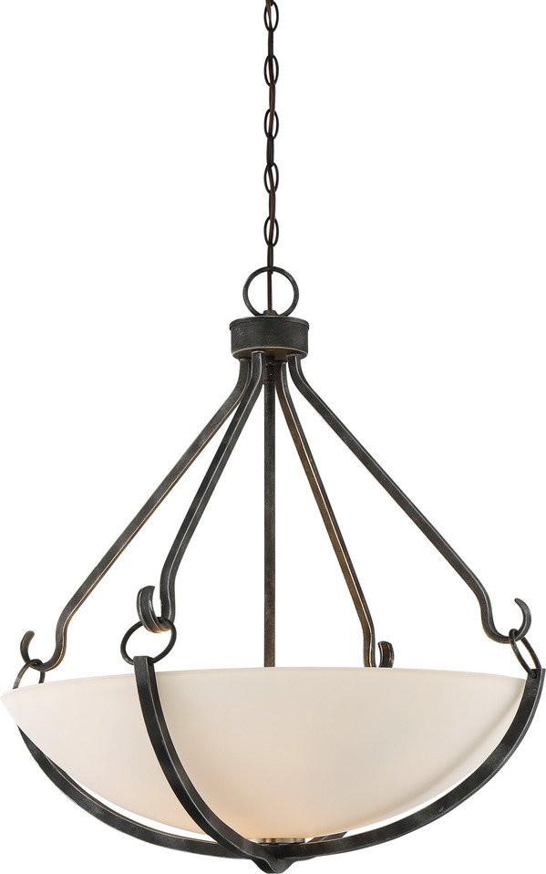 Nuvo Lighting - 60-6125 - Four Light Pendant - Sherwood - Iron Black / Brushed Nickel