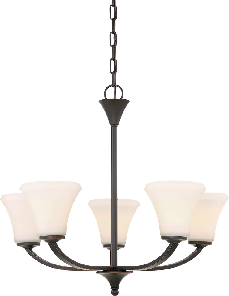 Nuvo Lighting - 60-6305 - Five Light Chandelier - Fawn - Mahogany Bronze