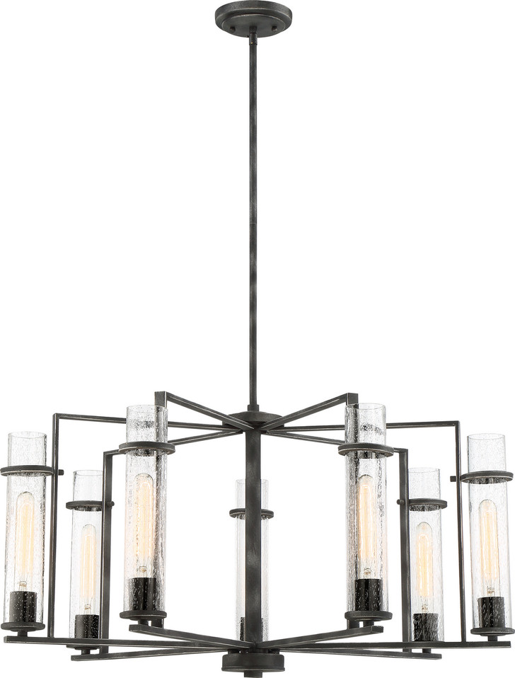 Nuvo Lighting - 60-6387 - Seven Light Chandelier - Donzi - Iron Black