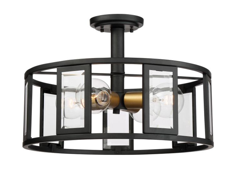 Nuvo Lighting - 60-6413 - Four Light Semi-Flush Mount - Payne - Midnight Bronze