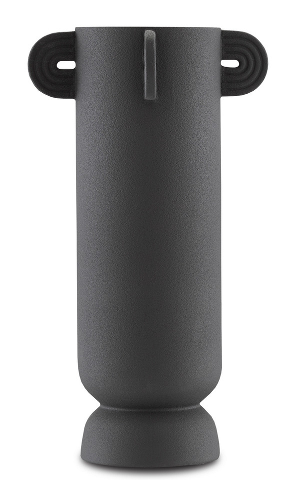 Currey and Company - 1200-0406 - Vase - Happy 40 Collection - Textured Black