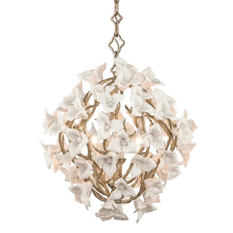 Corbett Lighting - 211-44-SGL - Four Light Chandelier - Lily - Stria Gold Leaf