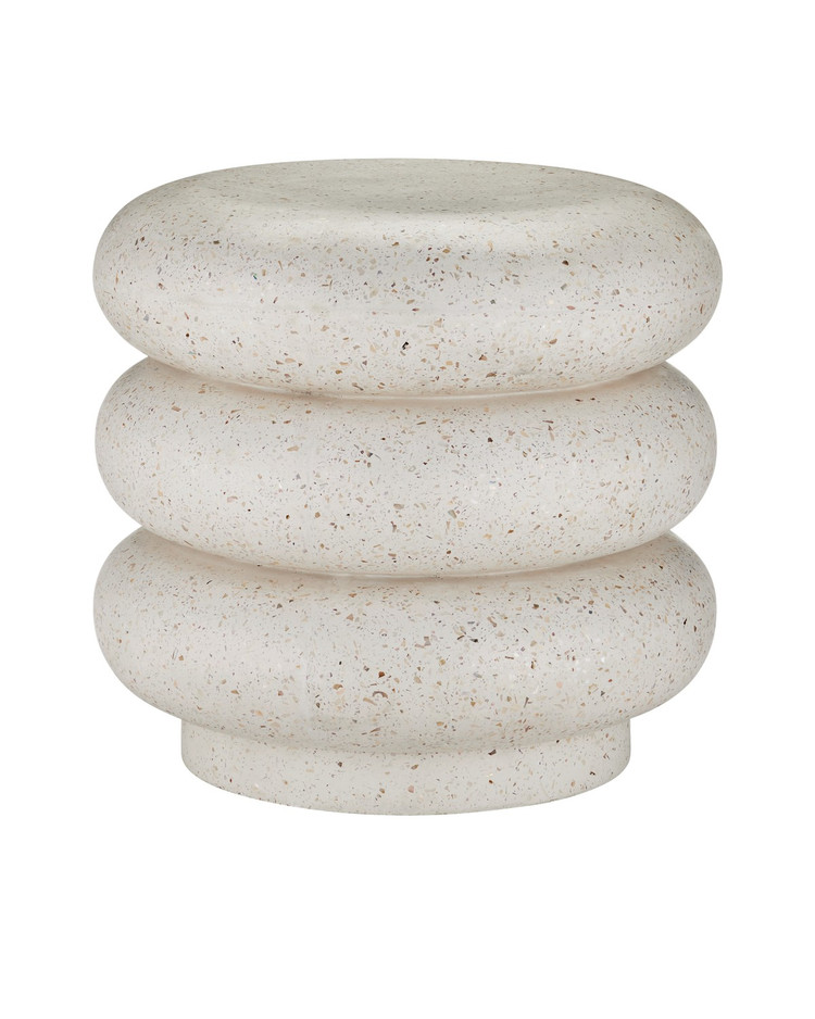 Currey and Company - 2000-0044 - Stool - Cusani - Ivory Terrazzo