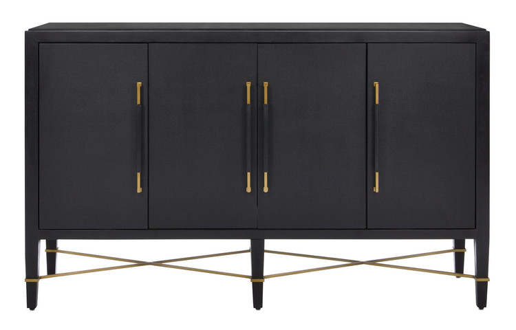 Currey and Company - 3000-0037 - Sideboard - Verona - Black/Natural/Champagne