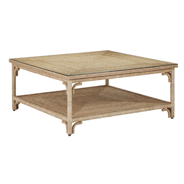 Currey and Company - 3000-0219 - Cocktail Table - Olisa - Natural/Clear