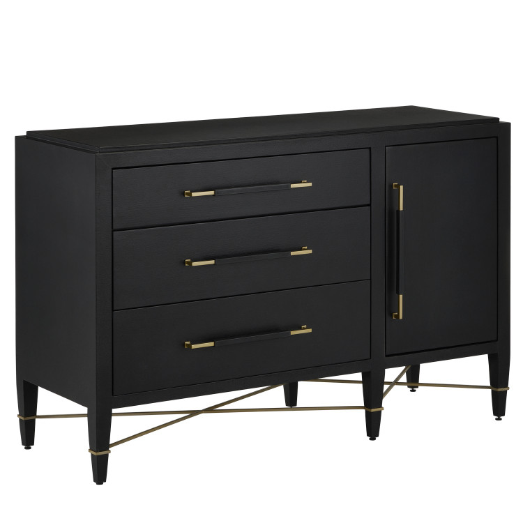 Currey and Company - 3000-0250 - Chest - Verona - Black/Natural/Champagne/Silver