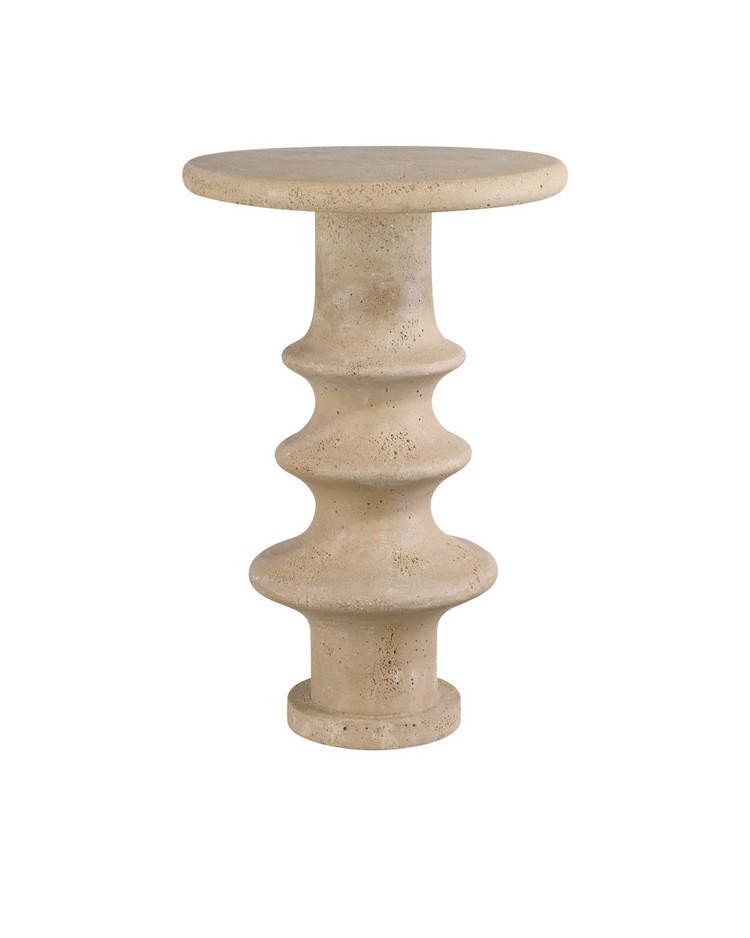 Currey and Company - 3000-0321 - Accent Table - Rollins - Beige