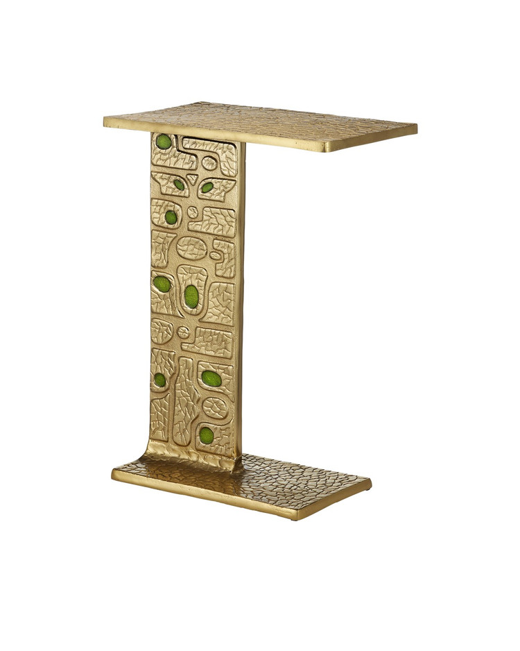 Currey and Company - 4000-0197 - Table - Beau Monde - Gold/Green