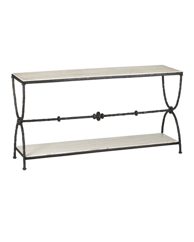 Currey and Company - 4000-0245 - Console Table - Agora - Natural/Rustic Bronze