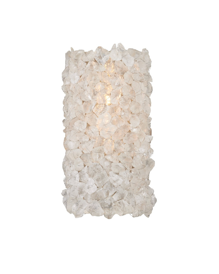 Currey and Company - 5000-0262 - One Light Wall Sconce - Iconoclast - Natural/Contemporary Silver Leaf/Contemporary Silver