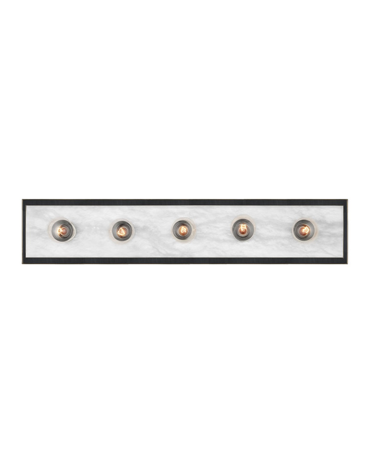 Currey and Company - 5800-0056 - Five Light Wall Sconce - Berdine - Natural/Oil Rubbed Bronze