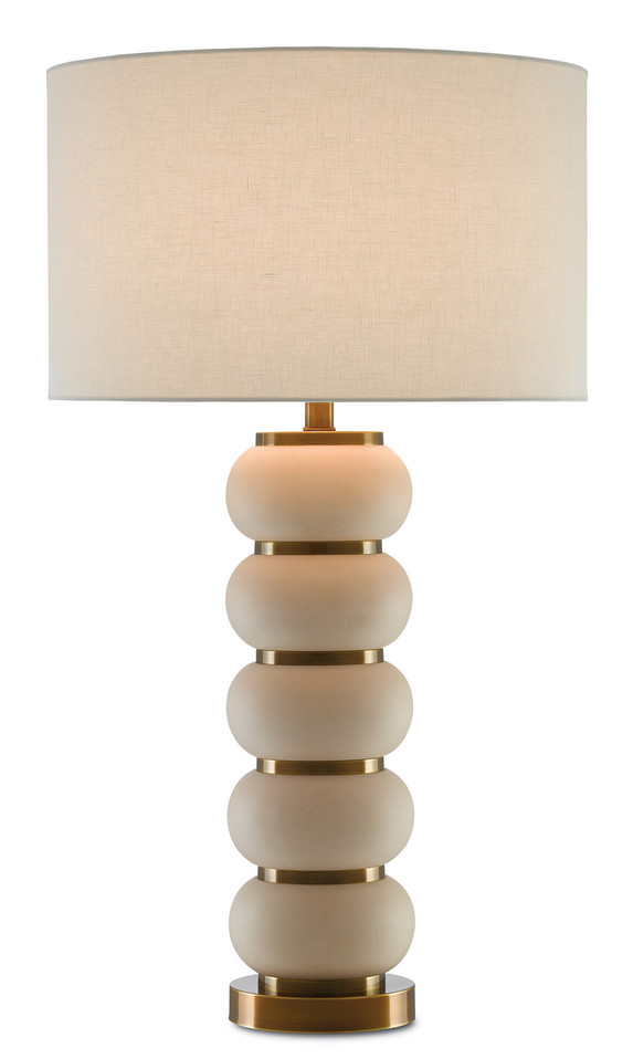 Currey and Company - 6000-0276 - One Light Table Lamp - Luko - Ivory/Antique Brass