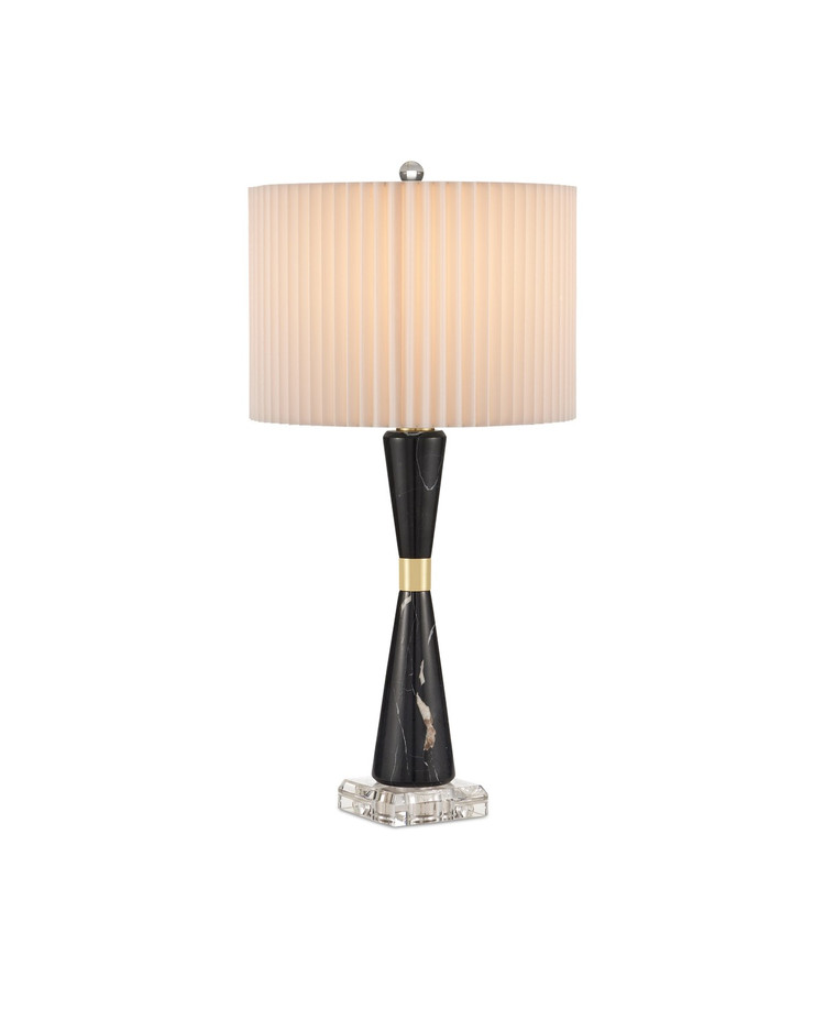 Currey and Company - 6000-0903 - One Light Table Lamp - Edelmar Collection - Natural/Natural Brass/Clear