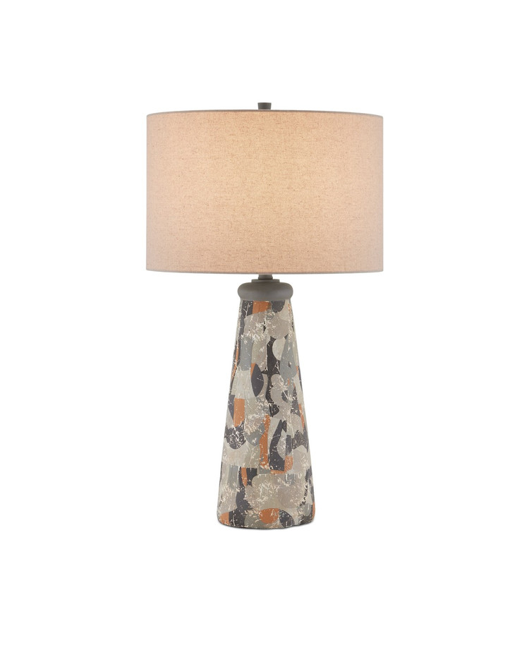 Currey and Company - 6000-0923 - One Light Table Lamp - Oldwalls Table Lamp - Charcoal Gray/Matte Black/Brown