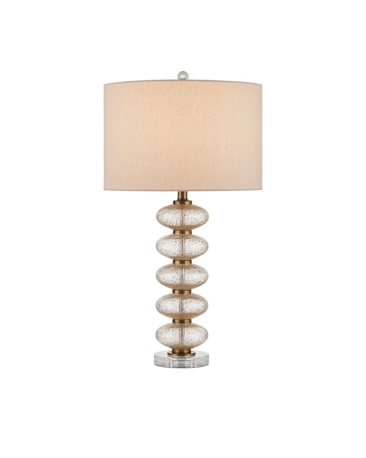 Currey and Company - 6000-0945 - One Light Table Lamp - Zebulon - Clear with Gold Speckles/Contemporary Gold Leaf