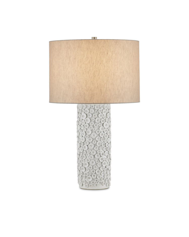 Currey and Company - 6000-0959 - One Light Table Lamp - Buttons Table Lamp - White
