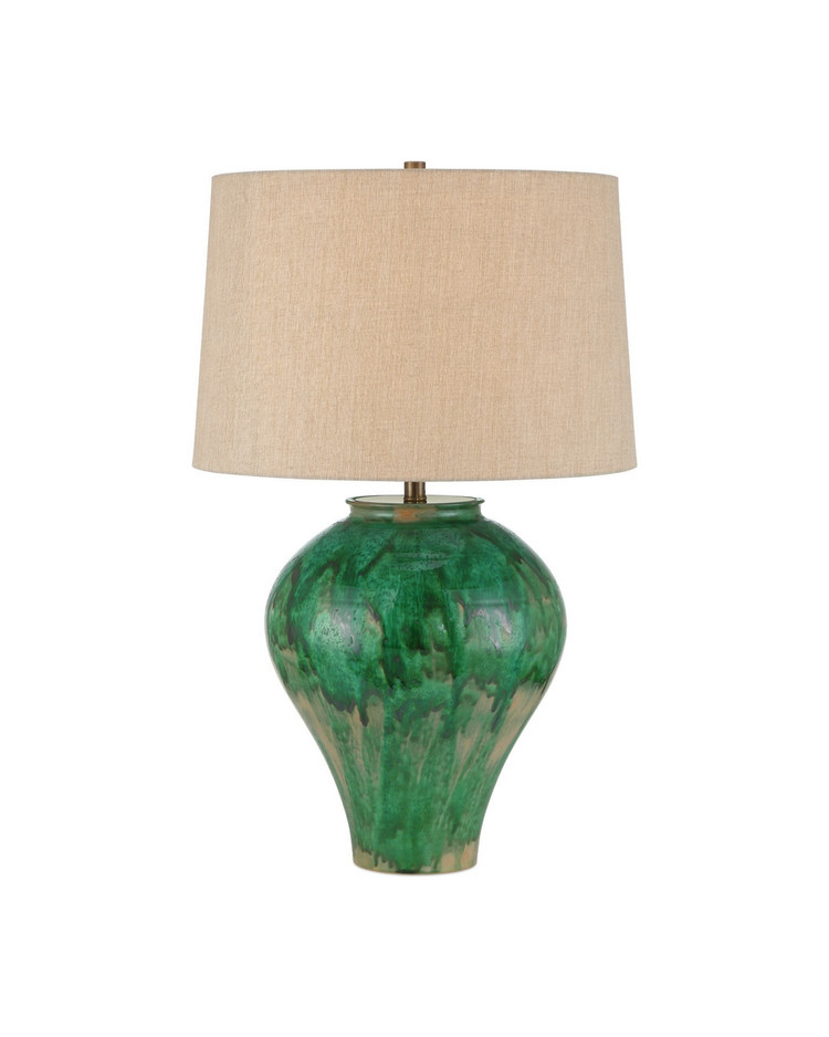 Currey and Company - 6000-1020 - One Light Table Lamp - Blarney - Green